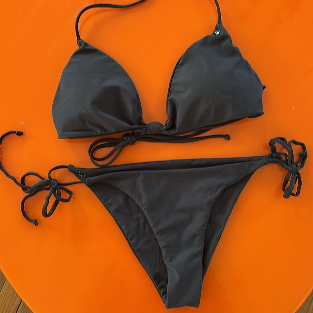 Classic Black String Bikini Small - image 3
